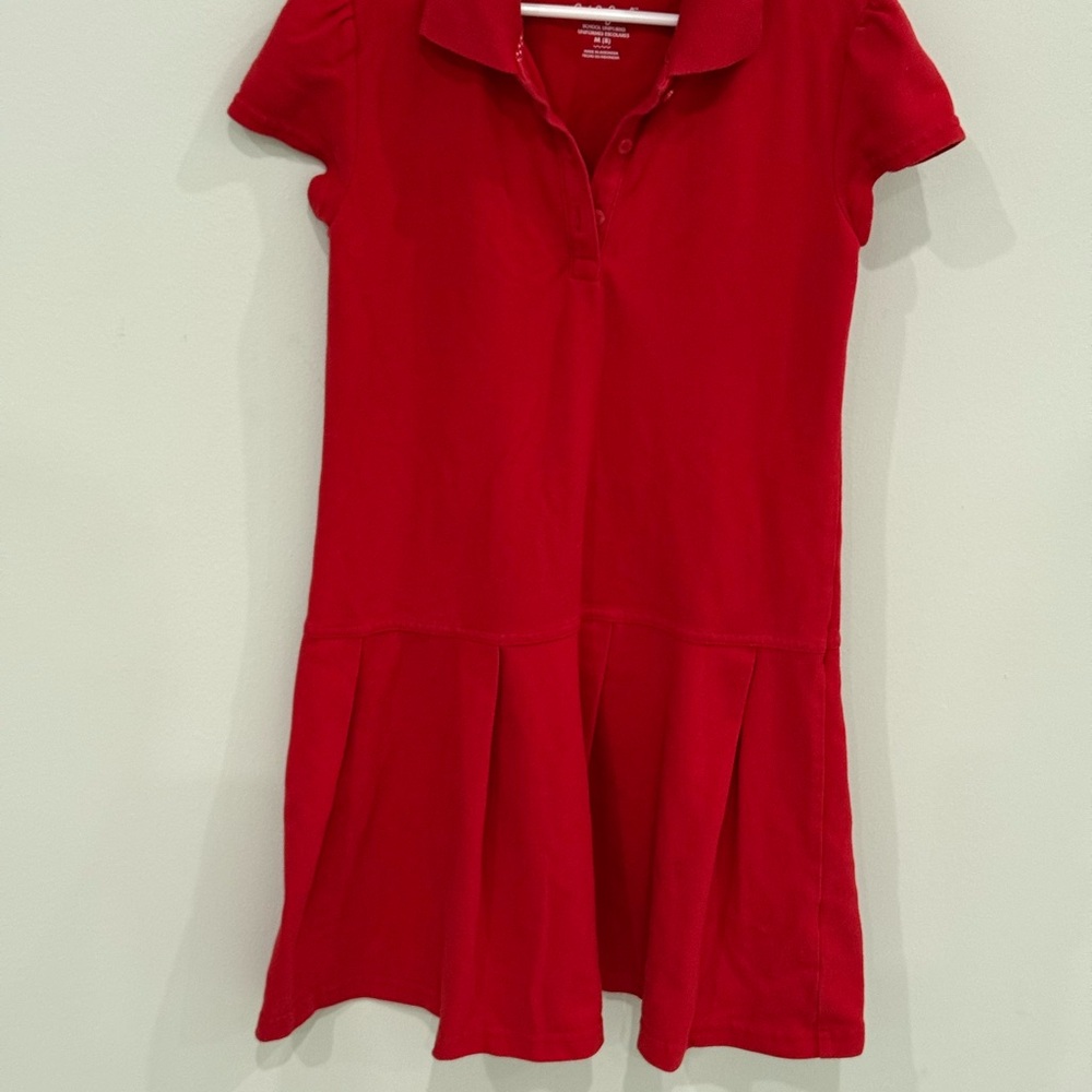 Cat & Jack Vibrant Red Polo Dress